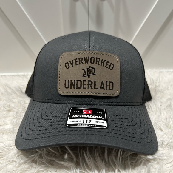 Trucker SnapBack Richardson 112 Hat. Overworked - Picture 2 of 2